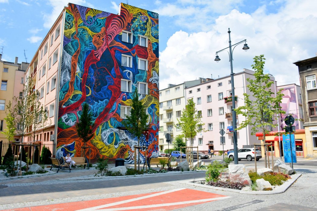 Mural - Awer (Włochy), róg ul. Pomorskiej i Zacisze 2018