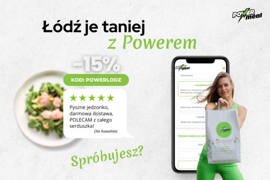 Łódź je 15% taniej z cateringiem dietetycznym Power Meal