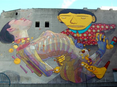 Mural - OS GEMEOS (Brazylia) x ARYZ (Hiszpania), 2012
