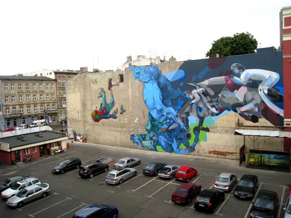 mural - SAT ONE (Niemcy) & ETAM (Polska), 2011