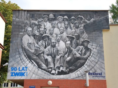 Mural na 90-lecie Zakładu Wodociągów i Kanalizacji