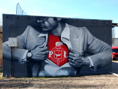 mural - Jestem PŁ - Mateusz Magrowicz, 2014