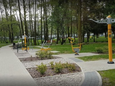 Siłownia zewnętrzna w parku Żeromskiego