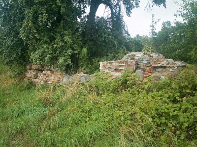 Ruiny dworu obronnego z XVI-XVII w.