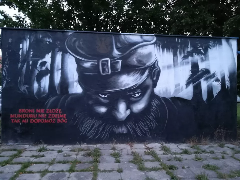 Mural Majora Henryka Dobrzańskiego "Hubala"
