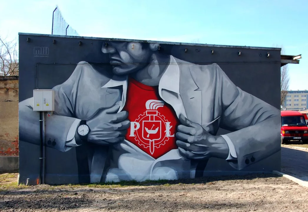mural - Jestem PŁ - Mateusz Magrowicz, 2014