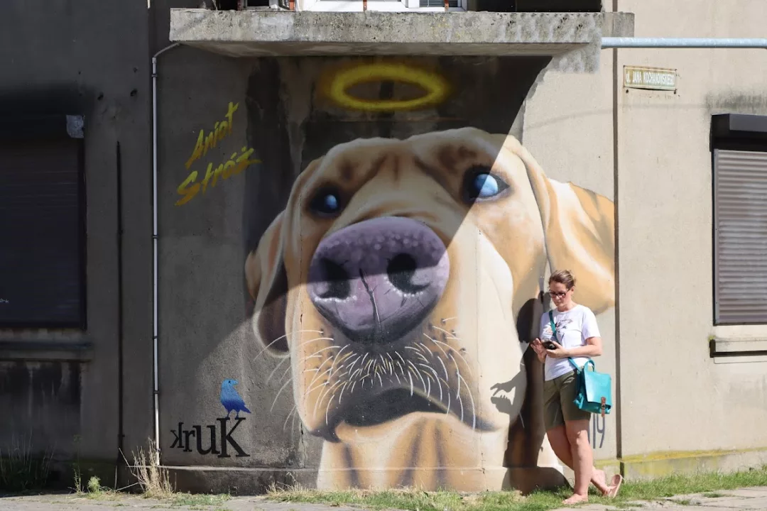 Mural Pies Anioł Stróż