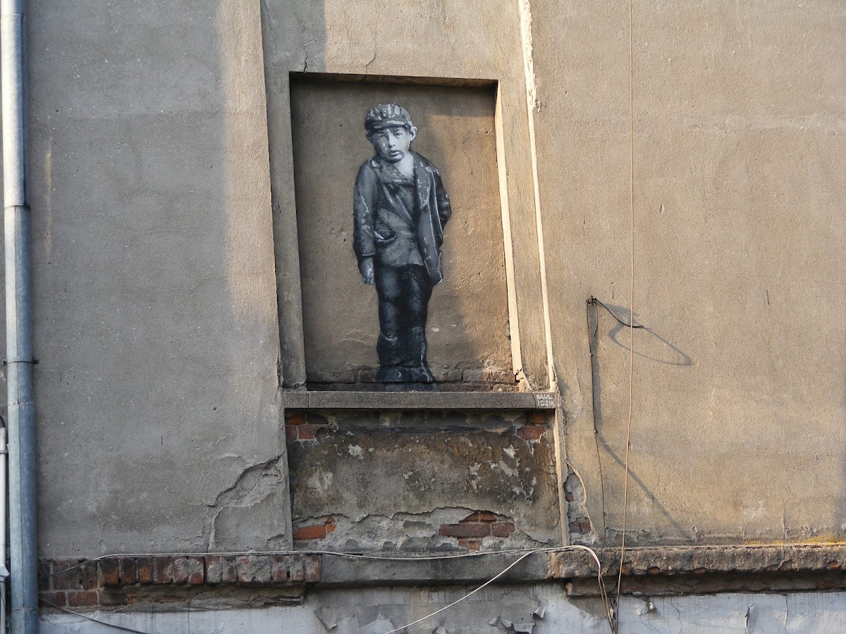 mural - Chłopiec żydowski - Piotr Saul i Damian Idzikowski, 2016