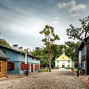kościół w skansenie łódzkiej architektury drewnianej