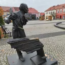 Monument to Antoni Cierplikowski in Sieradz Market Square