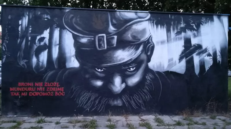 Mural Majora Henryka Dobrzańskiego "Hubala"