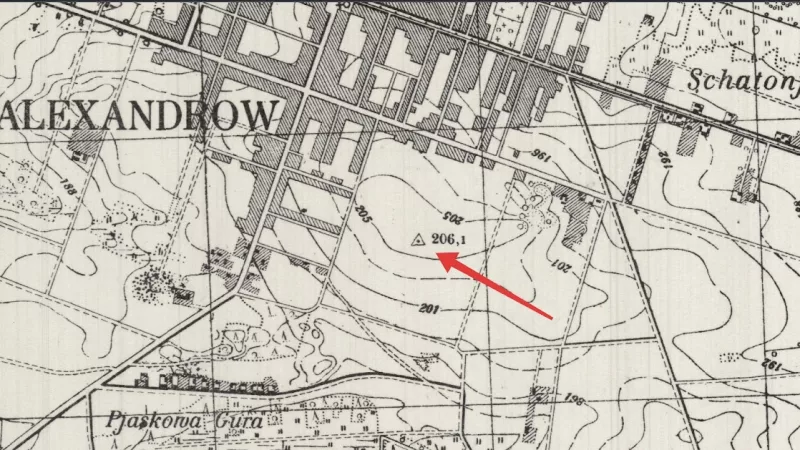 Najwyższe wzniesienie w Aleksandrowie Łódzkim 206 m.n.p.m