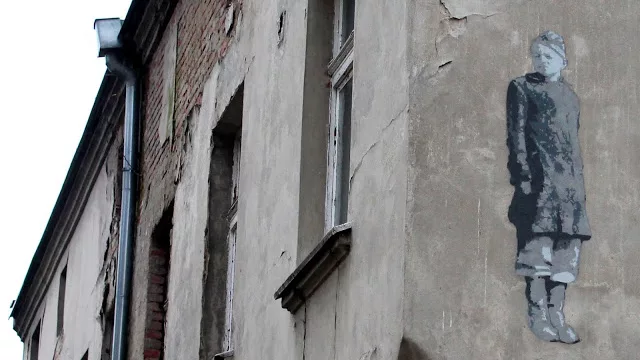 mural - Więzień obozu dla dzieci polskich - Piotr Saul i Damian Idzikowski, 2016