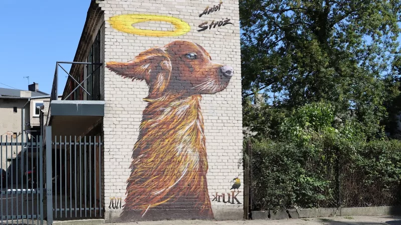 Mural Pies Anioł Stróż
