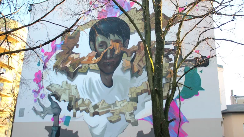 mural - CIĄGŁE MIASTO / CONTINUOUS CITY - Sebastian Bożek (Kraków), 2016