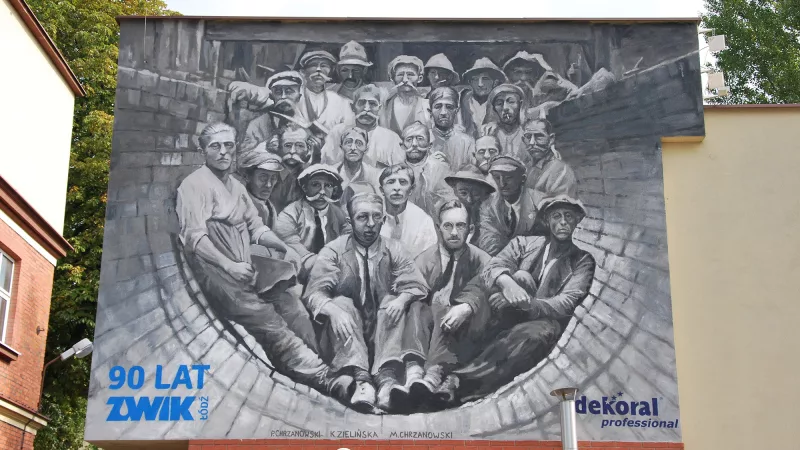 mural na 90-lecie Zakładu Wodociągów i Kanalizacji